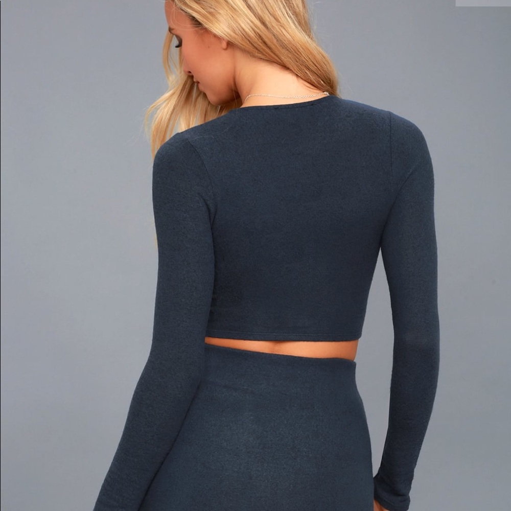 NWT Lulus Dark Blue Two Piece Dress
